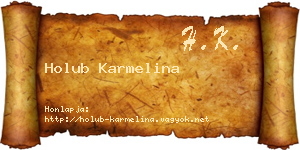 Holub Karmelina névjegykártya